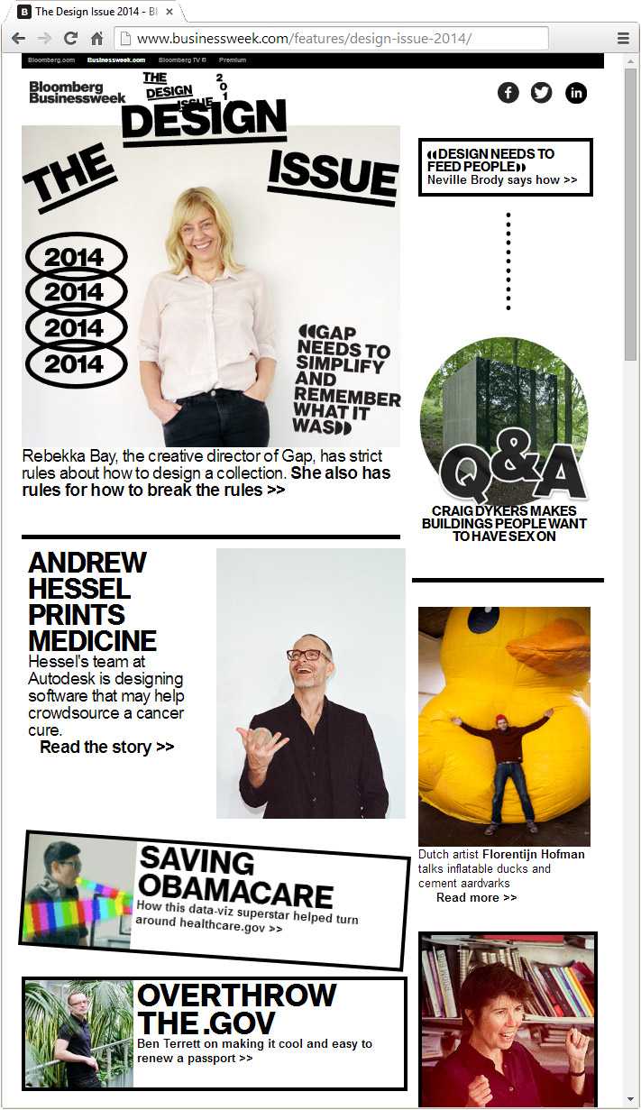 Design Issue landing page